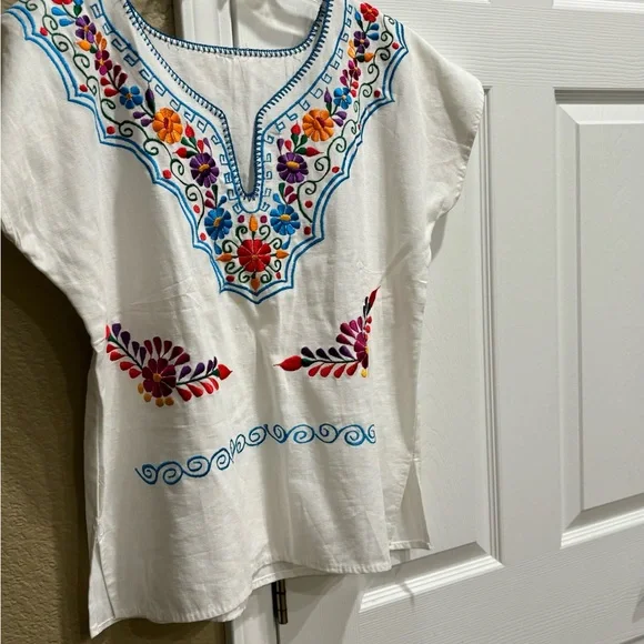 Free people Embroidered women top blouse size M - Picture 3 of 4